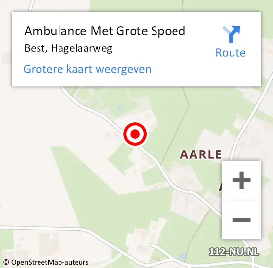 Locatie op kaart van de 112 melding: Ambulance Met Grote Spoed Naar Best, Hagelaarweg op 30 juni 2017 14:47