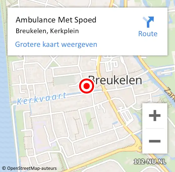 Locatie op kaart van de 112 melding: Ambulance Met Spoed Naar Breukelen, Kerkplein op 30 juni 2017 15:51