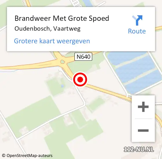 Locatie op kaart van de 112 melding: Brandweer Met Grote Spoed Naar Oudenbosch, Vaartweg op 30 juni 2017 17:53