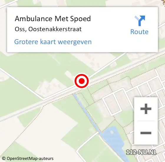 Locatie op kaart van de 112 melding: Ambulance Met Spoed Naar Oss, Oostenakkerstraat op 30 juni 2017 20:28