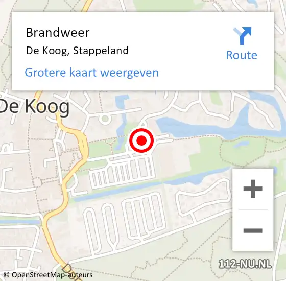 Locatie op kaart van de 112 melding: Brandweer De Koog, Stappeland op 30 juni 2017 22:51