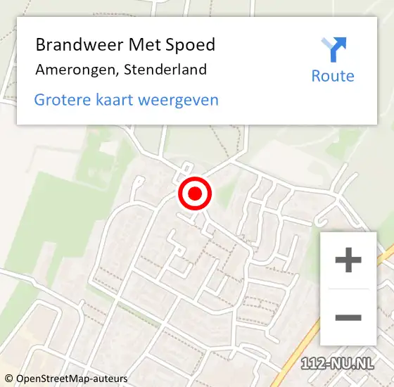 Locatie op kaart van de 112 melding: Brandweer Met Spoed Naar Amerongen, Stenderland op 30 juni 2017 22:58