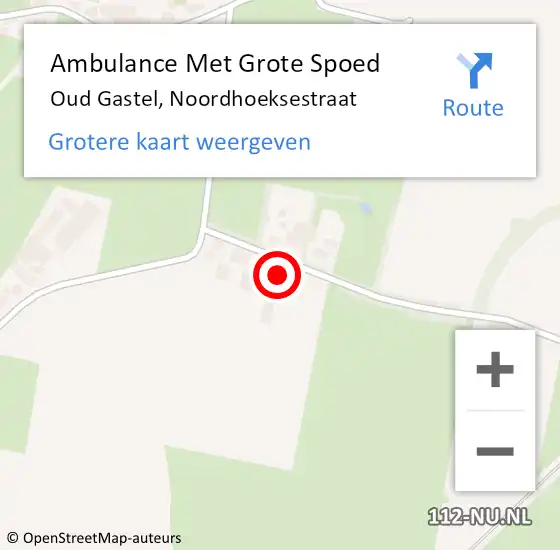 Locatie op kaart van de 112 melding: Ambulance Met Grote Spoed Naar Oud Gastel, Noordhoeksestraat op 1 juli 2017 08:46
