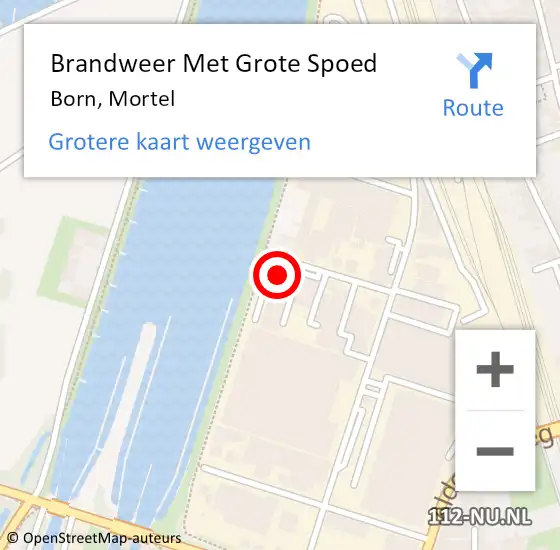 Locatie op kaart van de 112 melding: Brandweer Met Grote Spoed Naar Born, Mortel op 1 juli 2017 10:32