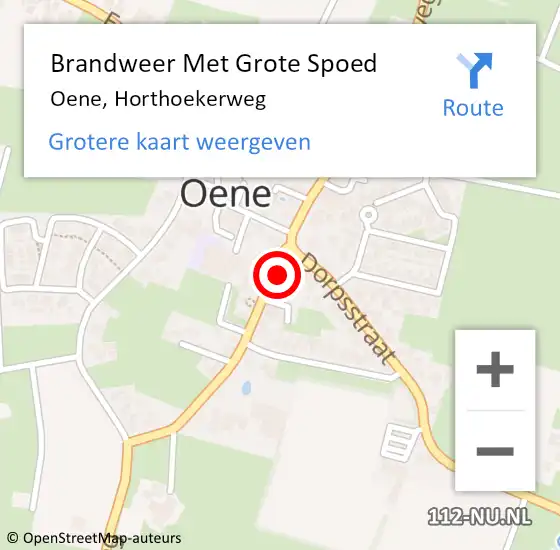 Locatie op kaart van de 112 melding: Brandweer Met Grote Spoed Naar Oene, Horthoekerweg op 1 juli 2017 18:35