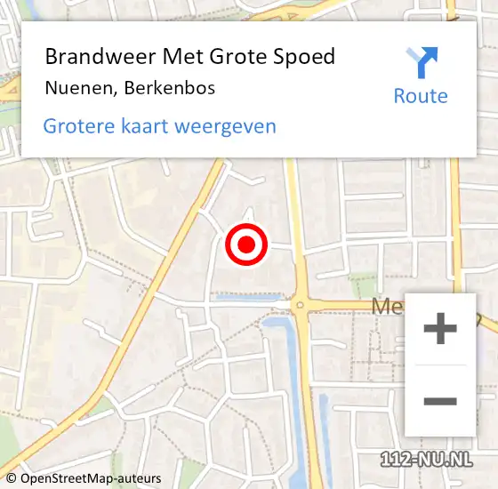 Locatie op kaart van de 112 melding: Brandweer Met Grote Spoed Naar Nuenen, Berkenbos op 2 juli 2017 01:42