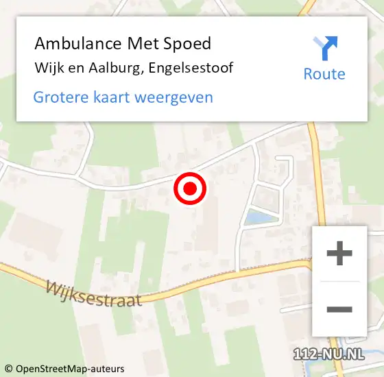 Locatie op kaart van de 112 melding: Ambulance Met Spoed Naar Wijk en Aalburg, Engelsestoof op 2 juli 2017 03:20