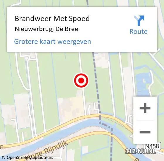 Locatie op kaart van de 112 melding: Brandweer Met Spoed Naar Nieuwerbrug, De Bree op 2 juli 2017 03:41