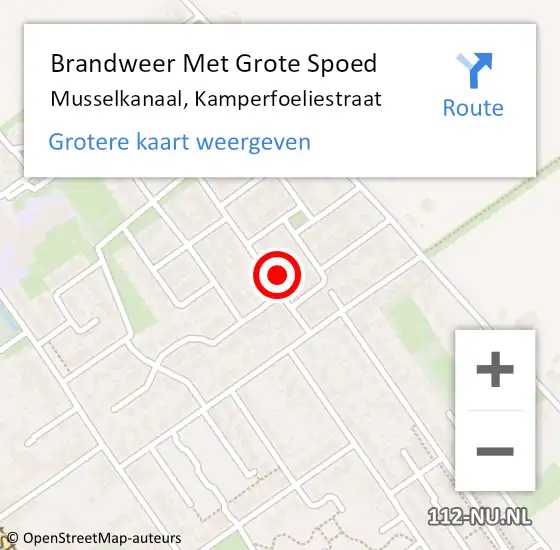 Locatie op kaart van de 112 melding: Brandweer Met Grote Spoed Naar Musselkanaal, Kamperfoeliestraat op 2 juli 2017 10:44