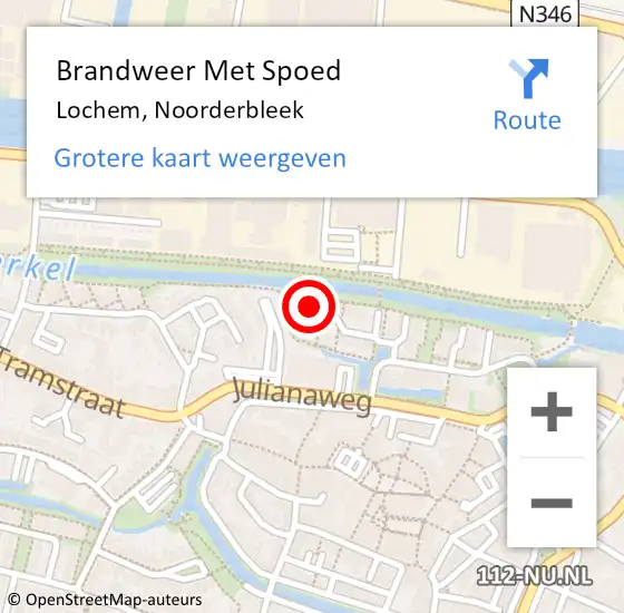 Locatie op kaart van de 112 melding: Brandweer Met Spoed Naar Lochem, Noorderbleek op 2 juli 2017 12:18