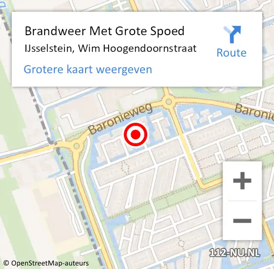 Locatie op kaart van de 112 melding: Brandweer Met Grote Spoed Naar IJsselstein, Wim Hoogendoornstraat op 2 juli 2017 12:58