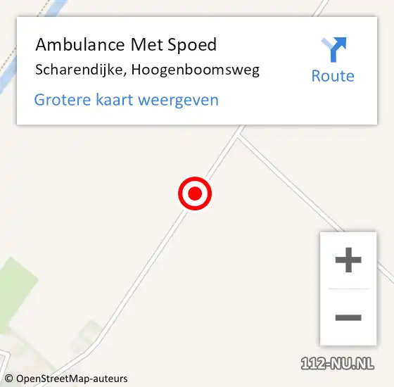 Locatie op kaart van de 112 melding: Ambulance Met Spoed Naar Scharendijke, Hoogenboomsweg op 20 september 2013 12:22