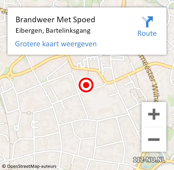 Locatie op kaart van de 112 melding: Brandweer Met Spoed Naar Eibergen, Bartelinksgang op 2 juli 2017 22:27