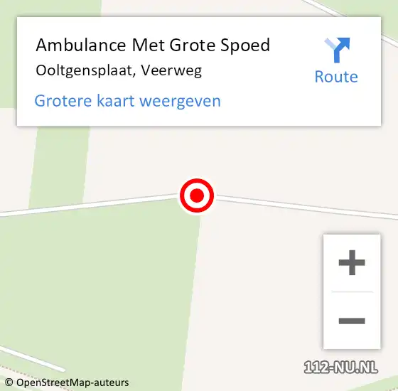 Locatie op kaart van de 112 melding: Ambulance Met Grote Spoed Naar Ooltgensplaat, Veerweg op 3 juli 2017 00:55