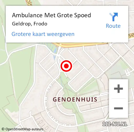 Locatie op kaart van de 112 melding: Ambulance Met Grote Spoed Naar Geldrop, Frodo op 3 juli 2017 03:08