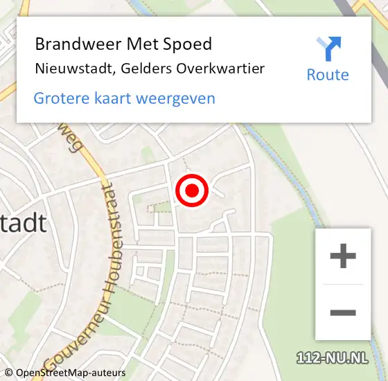 Locatie op kaart van de 112 melding: Brandweer Met Spoed Naar Nieuwstadt, Gelders Overkwartier op 3 juli 2017 15:25