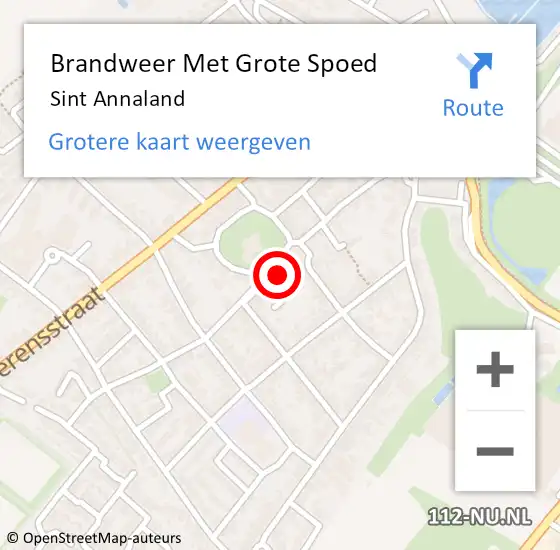 Locatie op kaart van de 112 melding: Brandweer Met Grote Spoed Naar Sint-Annaland op 3 juli 2017 19:43
