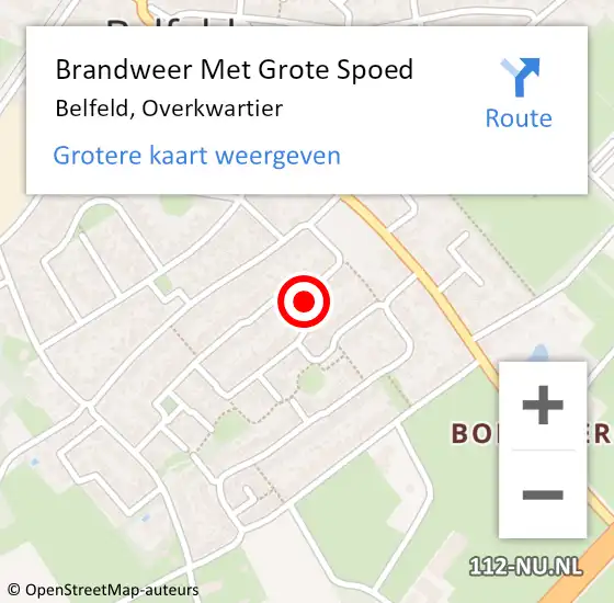 Locatie op kaart van de 112 melding: Brandweer Met Grote Spoed Naar Belfeld, Overkwartier op 3 juli 2017 20:27