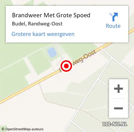 Locatie op kaart van de 112 melding: Brandweer Met Grote Spoed Naar Budel, Randweg-Oost op 3 juli 2017 21:48