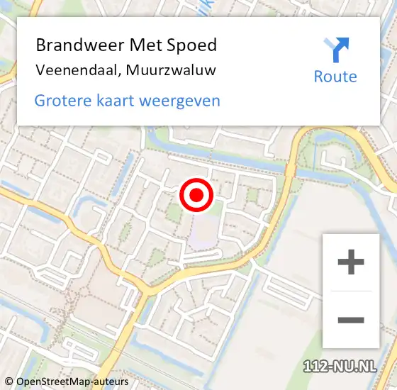 Locatie op kaart van de 112 melding: Brandweer Met Spoed Naar Veenendaal, Muurzwaluw op 4 juli 2017 02:12