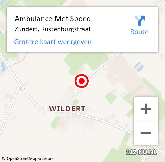 Locatie op kaart van de 112 melding: Ambulance Met Spoed Naar Zundert, Rustenburgstraat op 4 juli 2017 10:09