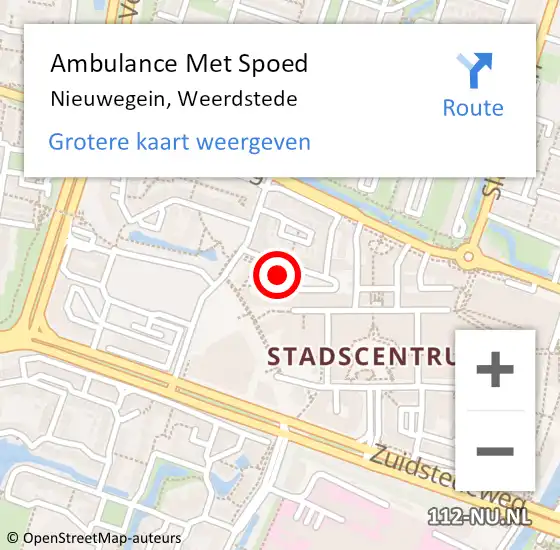 Locatie op kaart van de 112 melding: Ambulance Met Spoed Naar Nieuwegein, Weerdstede op 4 juli 2017 14:17