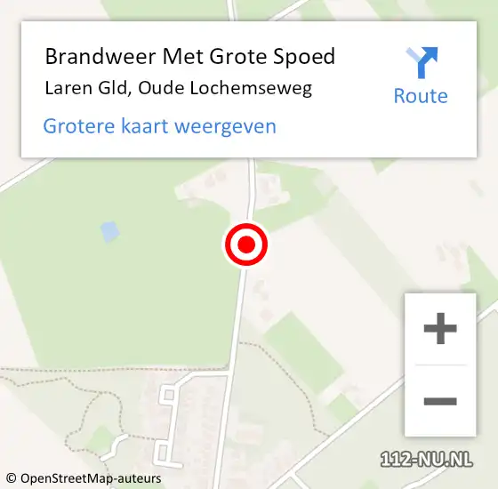 Locatie op kaart van de 112 melding: Brandweer Met Grote Spoed Naar Laren Gld, Oude Lochemseweg op 25 januari 2014 23:05