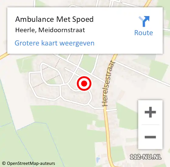 Locatie op kaart van de 112 melding: Ambulance Met Spoed Naar Heerle, Meidoornstraat op 4 juli 2017 17:28