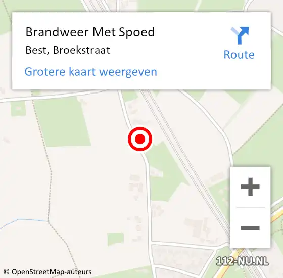 Locatie op kaart van de 112 melding: Brandweer Met Spoed Naar Best, Broekstraat op 4 juli 2017 20:59