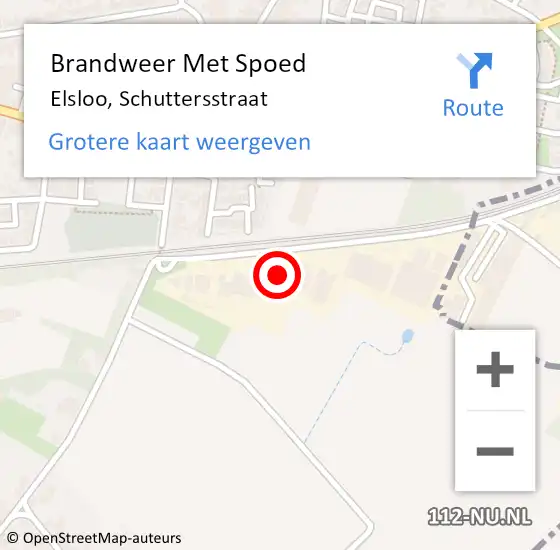 Locatie op kaart van de 112 melding: Brandweer Met Spoed Naar Elsloo, Schuttersstraat op 5 juli 2017 01:42