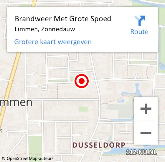 Locatie op kaart van de 112 melding: Brandweer Met Grote Spoed Naar Limmen, Zonnedauw op 5 juli 2017 08:26