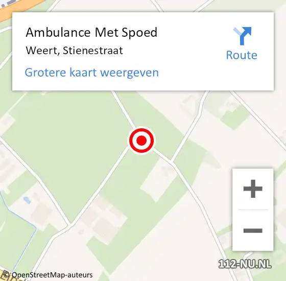 Locatie op kaart van de 112 melding: Ambulance Met Spoed Naar Weert, Stienestraat op 5 juli 2017 17:48