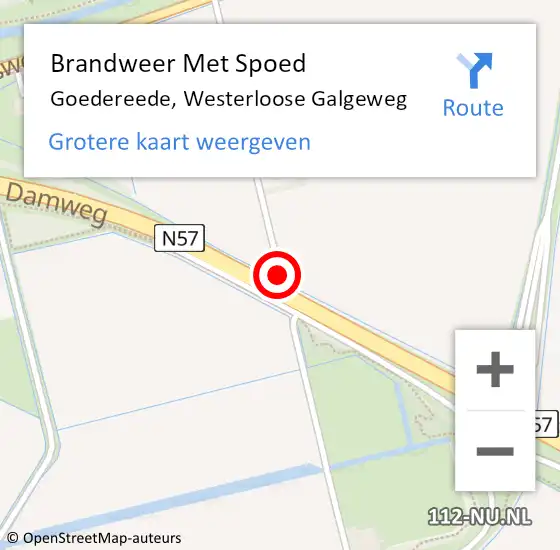 Locatie op kaart van de 112 melding: Brandweer Met Spoed Naar Goedereede, Westerloose Galgeweg op 5 juli 2017 18:32