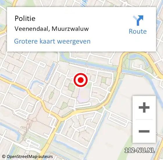 Locatie op kaart van de 112 melding: Politie Veenendaal, Muurzwaluw op 5 juli 2017 22:51