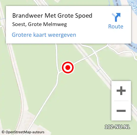 Locatie op kaart van de 112 melding: Brandweer Met Grote Spoed Naar Soest, Grote Melmweg op 5 juli 2017 23:48