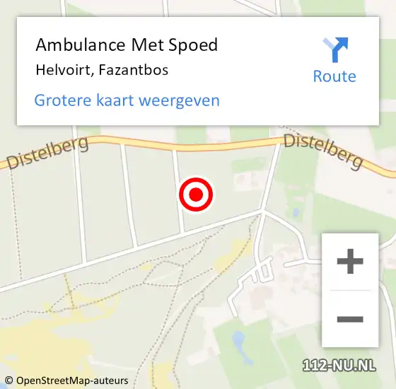 Locatie op kaart van de 112 melding: Ambulance Met Spoed Naar Helvoirt, Fazantbos op 6 juli 2017 13:04