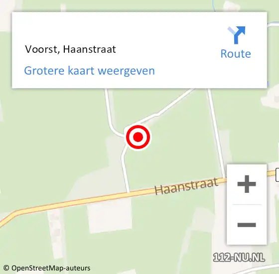 Locatie op kaart van de 112 melding:  Voorst, Haanstraat op 6 juli 2017 13:35