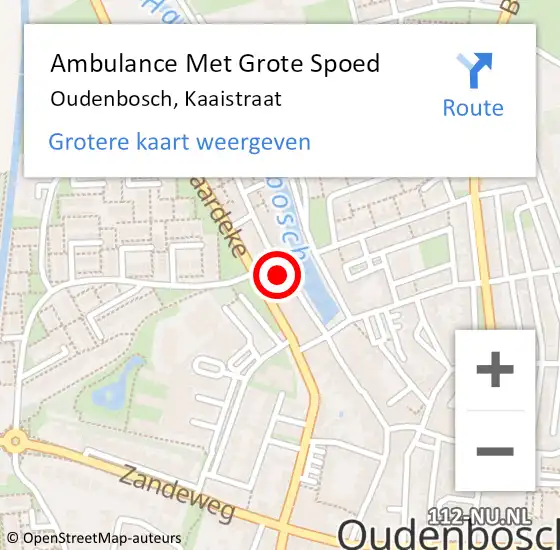 Locatie op kaart van de 112 melding: Ambulance Met Grote Spoed Naar Oudenbosch, Kaaistraat op 7 juli 2017 00:35