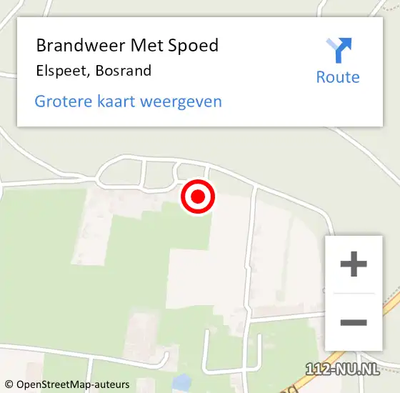 Locatie op kaart van de 112 melding: Brandweer Met Spoed Naar Elspeet, Bosrand op 7 juli 2017 08:45