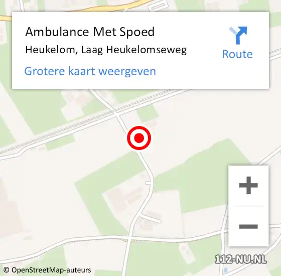 Locatie op kaart van de 112 melding: Ambulance Met Spoed Naar Heukelom, Laag Heukelomseweg op 7 juli 2017 11:41