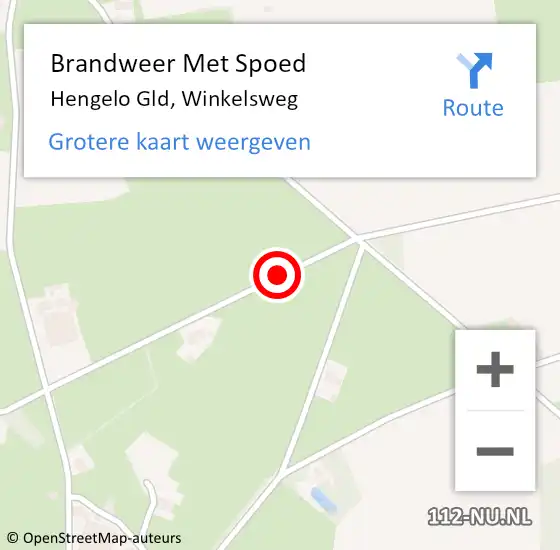 Locatie op kaart van de 112 melding: Brandweer Met Spoed Naar Hengelo Gld, Winkelsweg op 7 juli 2017 21:25