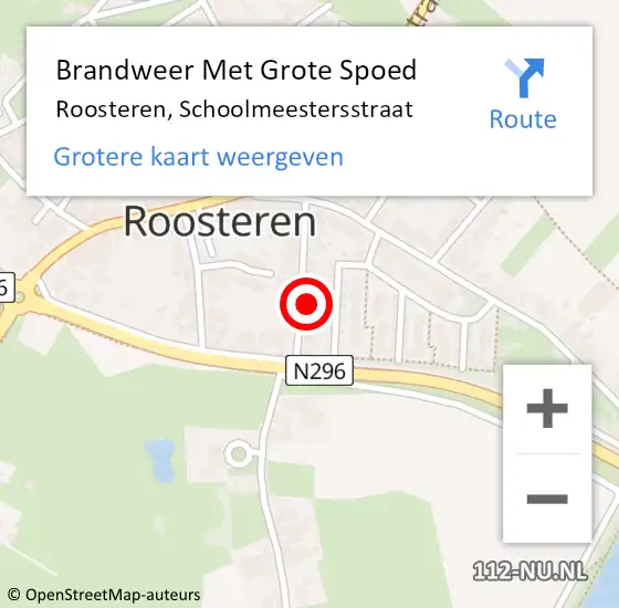 Locatie op kaart van de 112 melding: Brandweer Met Grote Spoed Naar Roosteren, Schoolmeestersstraat op 7 juli 2017 22:12