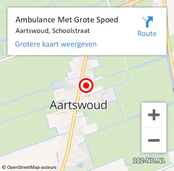 Locatie op kaart van de 112 melding: Ambulance Met Grote Spoed Naar Aartswoud, Schoolstraat op 7 juli 2017 22:30