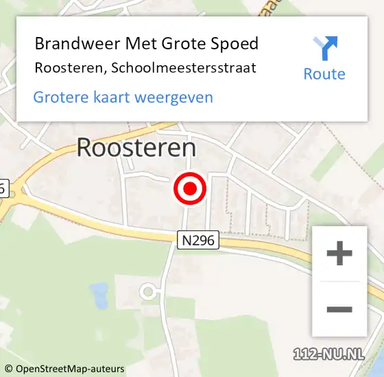 Locatie op kaart van de 112 melding: Brandweer Met Grote Spoed Naar Roosteren, Schoolmeestersstraat op 7 juli 2017 23:07