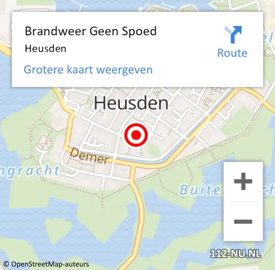 Locatie op kaart van de 112 melding: Brandweer Geen Spoed Naar Heusden op 8 juli 2017 11:10