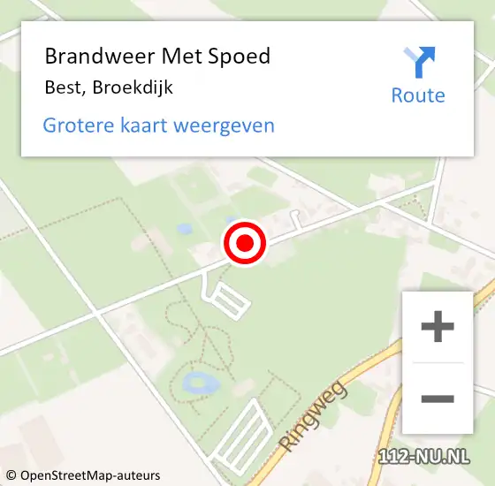 Locatie op kaart van de 112 melding: Brandweer Met Spoed Naar Best, Broekdijk op 9 juli 2017 07:07