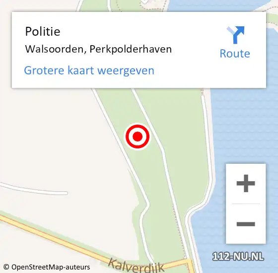 Locatie op kaart van de 112 melding: Politie Walsoorden, Perkpolderhaven op 9 juli 2017 10:26