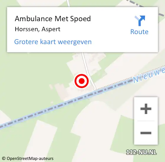 Locatie op kaart van de 112 melding: Ambulance Met Spoed Naar Horssen, Aspert op 9 juli 2017 15:18