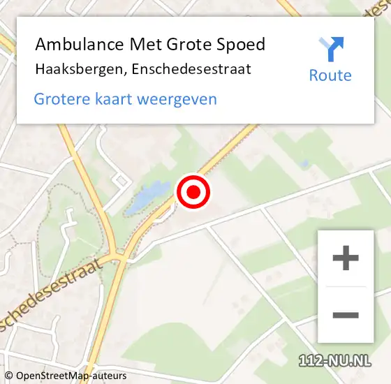 Locatie op kaart van de 112 melding: Ambulance Met Grote Spoed Naar Haaksbergen, Enschedesestraat op 9 juli 2017 21:55