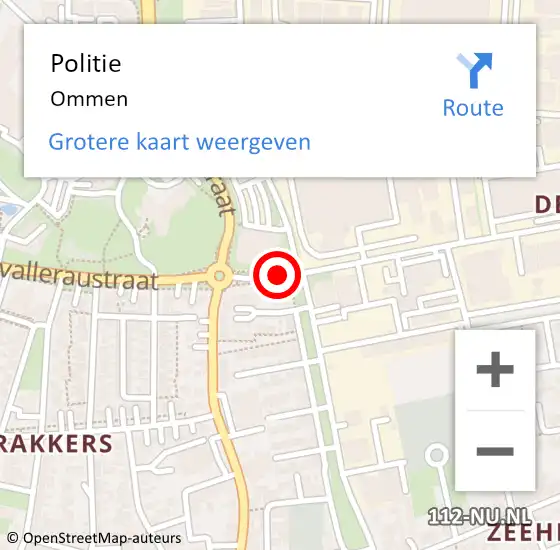 Locatie op kaart van de 112 melding: Politie Ommen op 10 juli 2017 10:49